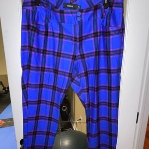 Torrid women's stretch pants sz 20W blue/pink/black color